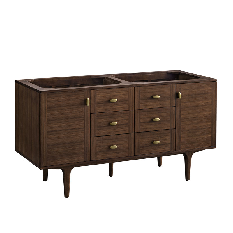Amberly 60" Double Bathroom Vanity Base Only