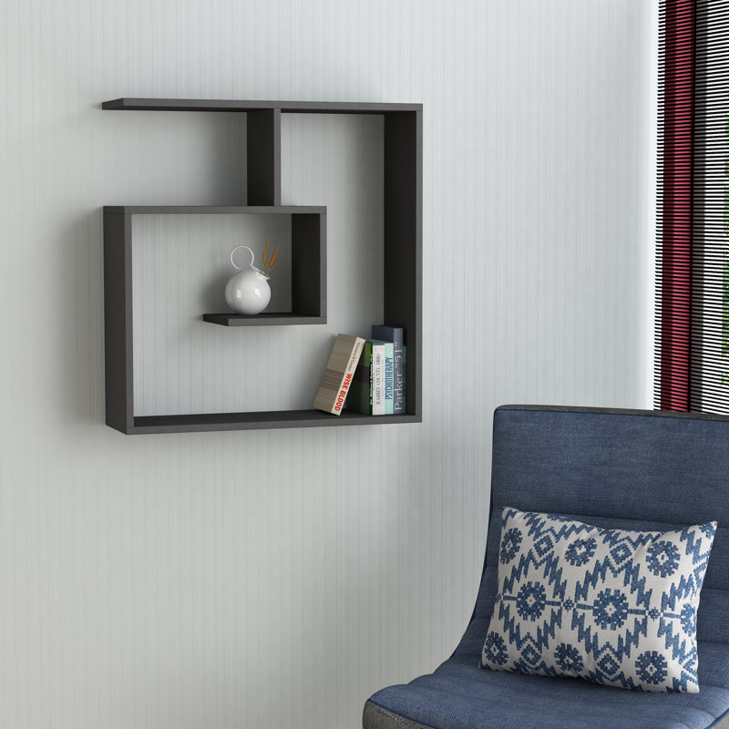 3 Piece Floating Shelf, Anthracite