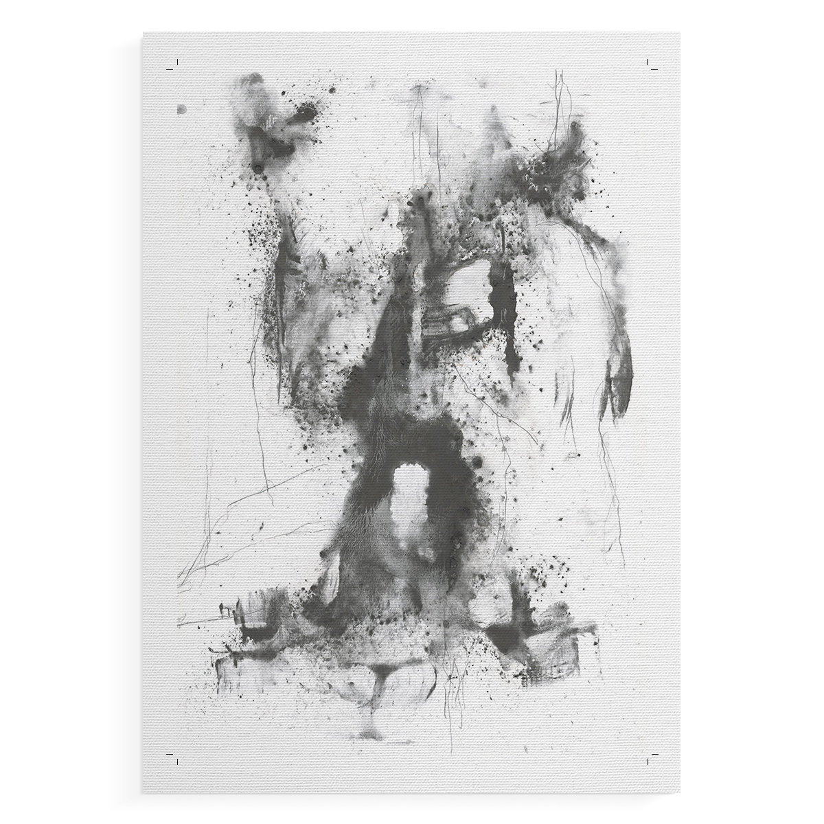 Latitude Run® Graphite Abstract II -Canvas Print Only - NOT FRAMED ...