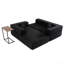 Canapé modulaire Boneless de 112 po - Tissu bouclé infroissable, siège et chaise larges - Comprend une table d'appoint gratuite - sans assemblage, combinaison en L libre-219860969