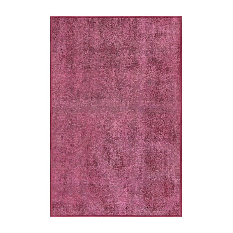 Tapis rose à motif abstrait Retweet, Rectangle 2 pi x 3 pi