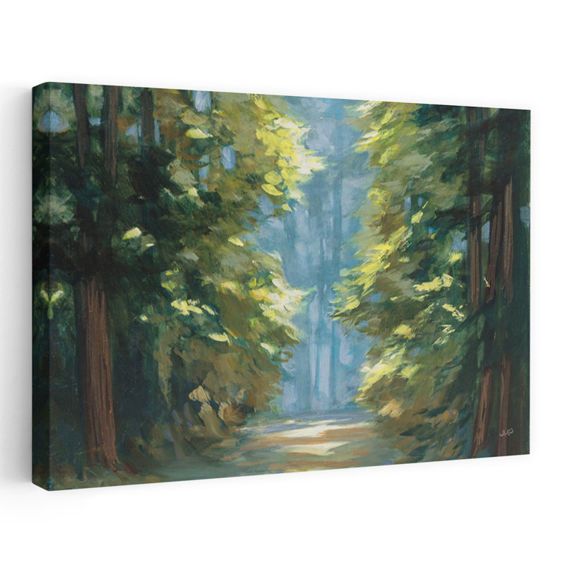 Sunlit Forest Blue Crop Contemporary noir bleu gris brun à feuilles persistantes, H 36 po x l 24 po