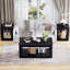 Ensemble de table basse de salon 3 pièces, table basse et table d'appoint de style moderne, offrant un grand espace de rangement et des bords lisses et arrondis. Idéal pour les salons, les chambres à coucher, les bureaux et plus encore.-615086417