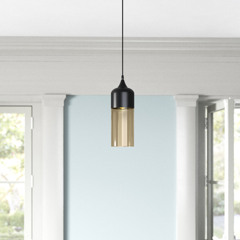 Emmanuelle 1 - Light Single Pendant, Black /Bronze