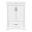 Meuble-lavabo 24 po avec lavabo, armoire en panneau de fibres à densité moyenne avec cadre en bois massif, 1 tiroir divisé et 2 portes à fermeture douce avec double tablette sur la porte, meuble-lavabo autoportant