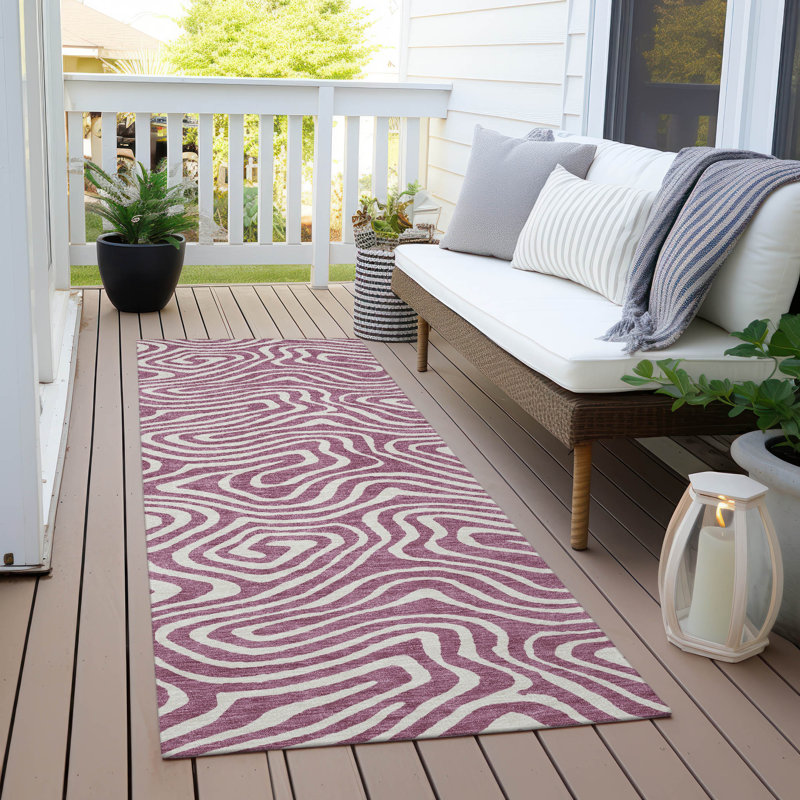  Machine Washable Indoor/Outdoor Chayden ACN1020 Gold Rug, Runner 2'3" x 7'6"