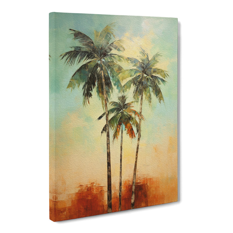 Palm Tree Informel - Wrapped Canvas, 50cm H x 35cm W x 3cm D