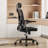 Ergonomic Office Chair With Headrest, Adjustable Lumbar Support And Flip-Up Armrests For Comfortable Home Office And Study Use-124876003