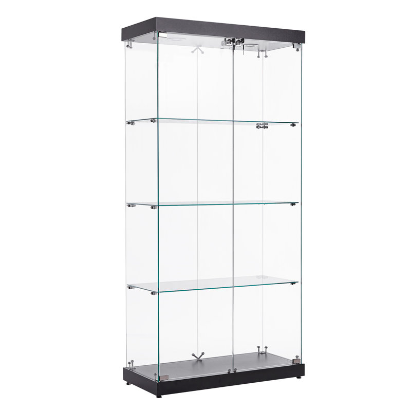 4-Tier Glass Display Cabinet