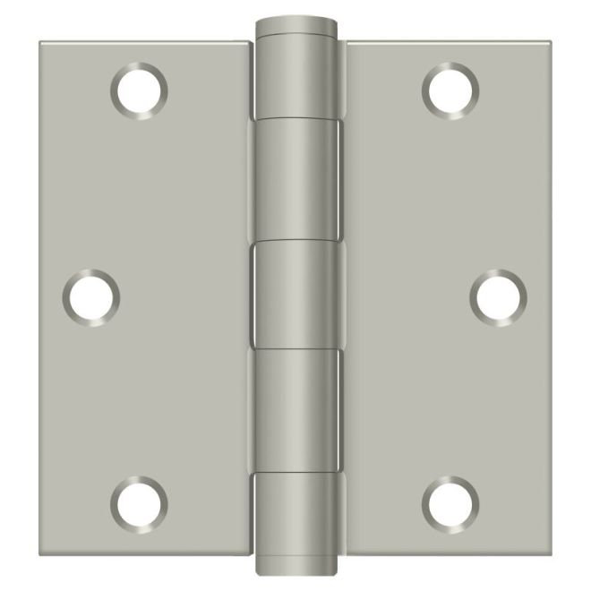 Charnière carrée Deltana S35HD15 3-1 / 2 "x 3-1 / 2", nickel brossé HD, Nickel brossé