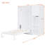 Lit escamotable simple avec bureau roulant, armoire de rangement et bibliothèque-75804866