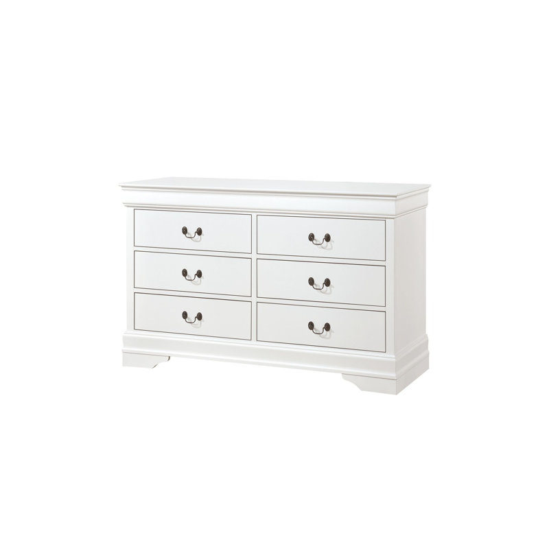 Ensemble de chambre à coucher avec lit à panneaux 5-2 Brummett, Blanc, Grand