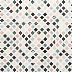 Lula Multicolor 11.92 in. x 11.92 in. Polished Marble Floor and Wall Mosaic Tile (0.98Sq. Ft. /Each)