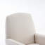 Chaise berçante en coton et lin avec repose-pieds réglable