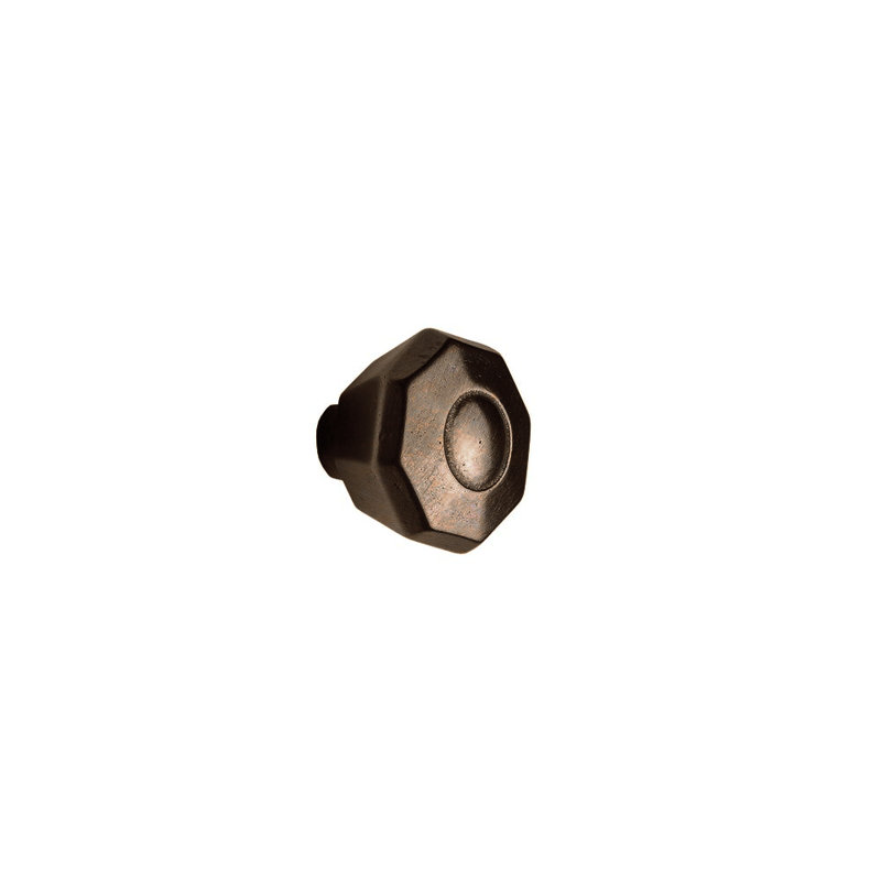 Gem Bronze Geometric Knob, Silicon Bronze Rust