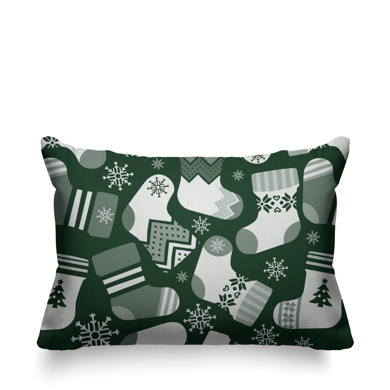 Coussin décoratif intérieur / extérieur Christmas Stockings, Sauge