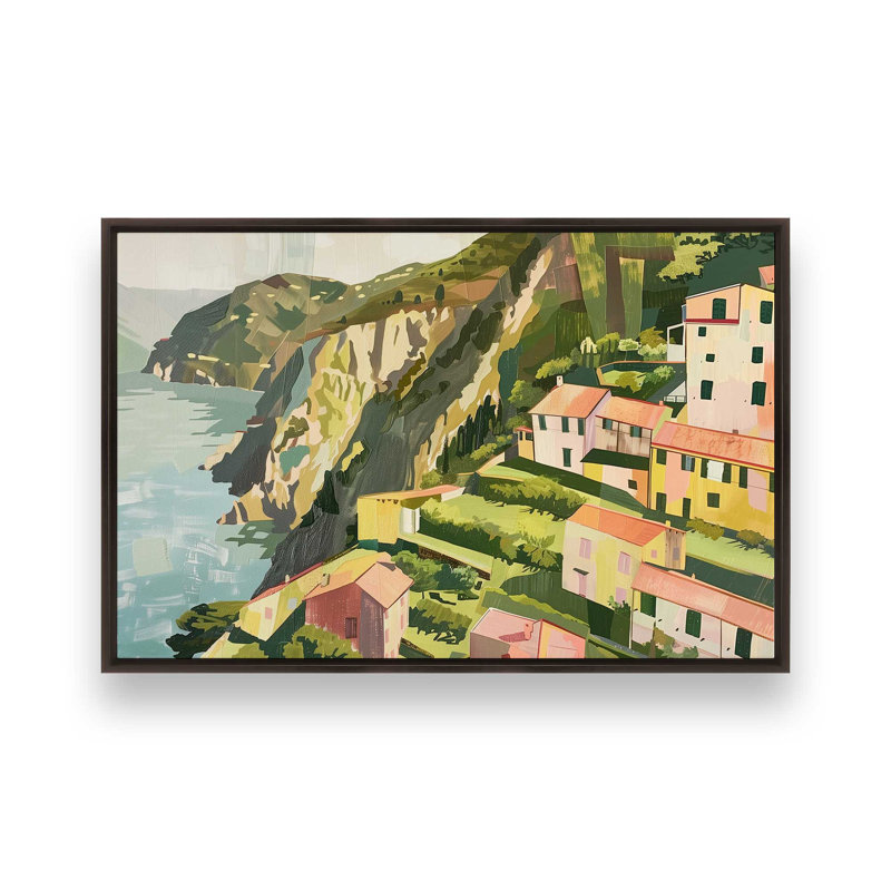 Charme Amalfi Hillside I, Espresso, H 25 po x l 36 po, Cadre flottant
