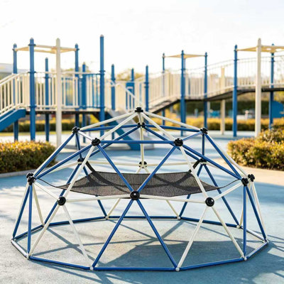 Climbing Dome,10FT Dome Climber with Hammock, Outdoor Play Equipment for 3 to 10 Children, Supports Jungle Gym up to 1,000 lbs, Rust Resistant, Easy to Assemble, Gift for Kids