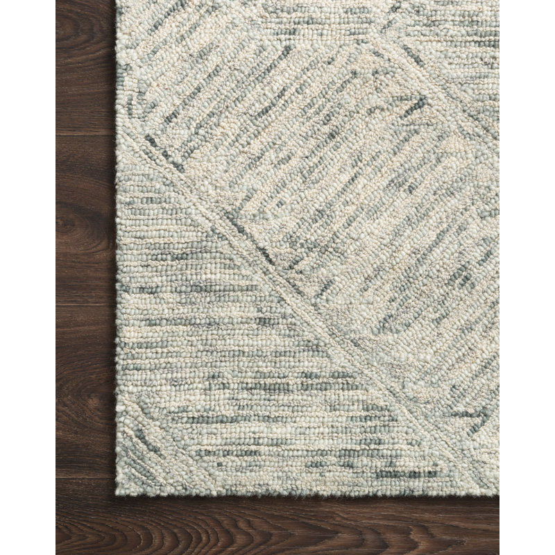 Yancheva Wool Geometric Indoor Rug, Square 1'6 x 1'6
