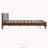 Solid Pine Queen Size Bed, Dark Walnut-1654718217