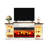 Alvilda 3-Sided Fireplace TV Stand with Adjustable Shelves & LED Light-143542134-144371011