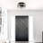 Pettigrew 12.7'' Flush Mount Black Ceiling Fan with Light,  Crystal Caged Ceiling Fan with Remote Control