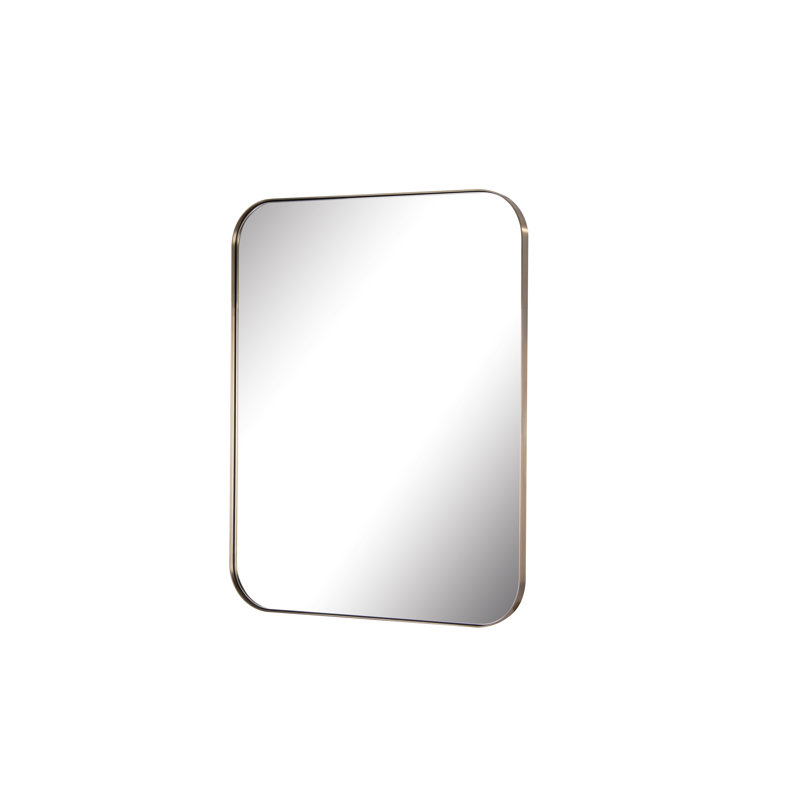 Agostinho Metal Framed Wall Mounted Full Length Mirror in Brushed Brass