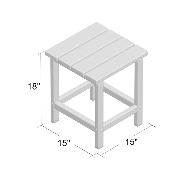 Table d'appoint POLYWOOD South Beach 18 ", Acajou
