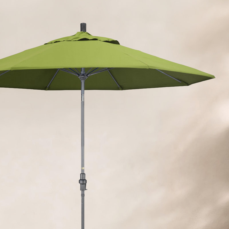 Parasol de marché 7,5 pi Brent, Noir, noir, noir, noir, Toile Sunbrella® bleu pacifique