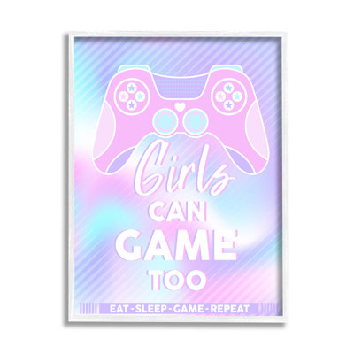 «Girls Can Game Too Pastel», estampe numérique par Angela Nickeas