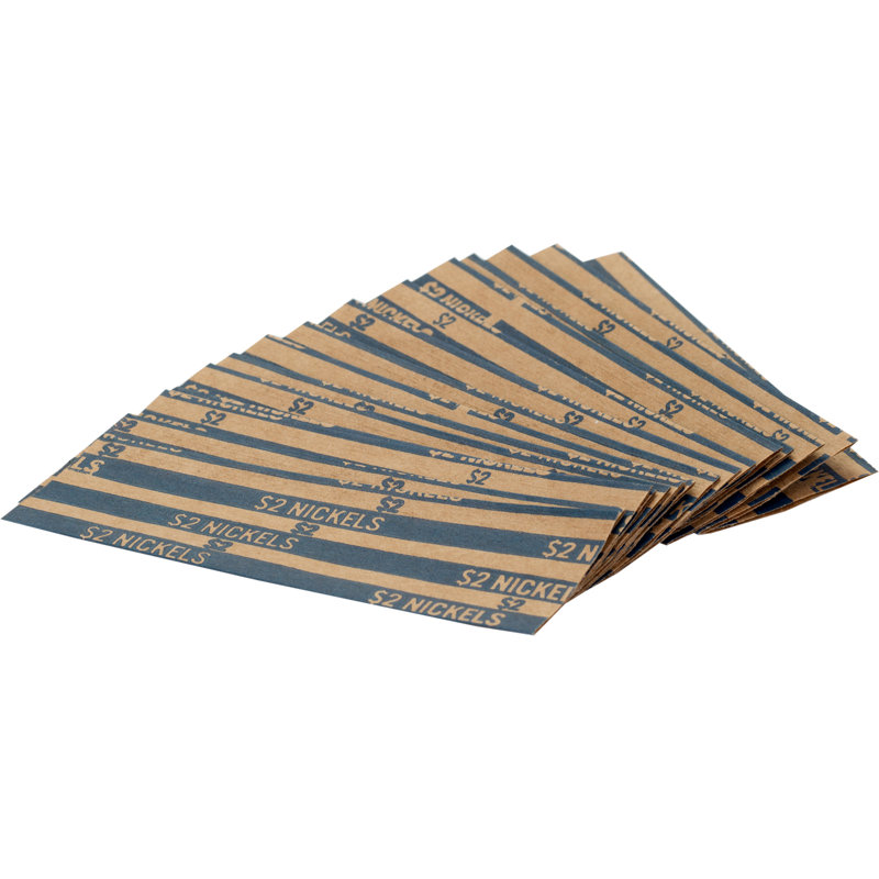 Sparco Products Coin Wrapper, Nickels-Blue