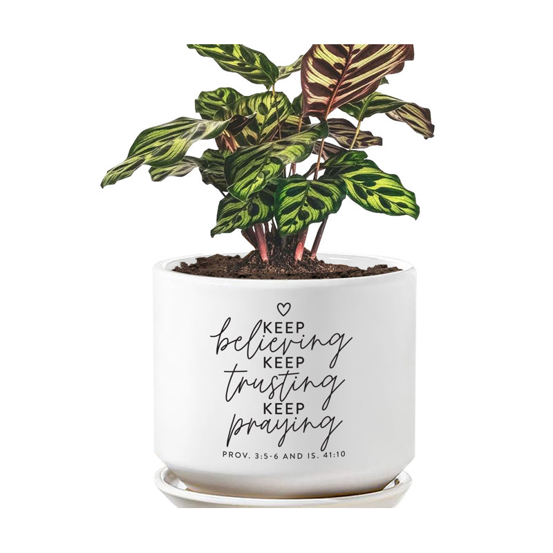 Planter Keep Believing Keep Trusting