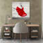 Ballerina In Red - Wrapped Canvas Print-1927319608
