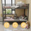 Lit superposé simple au-dessus d'un lit simple pour enfants avec structure en métal avec échelles et garde-corps, 2 lits convertibles, aucun sommier requis-891513504