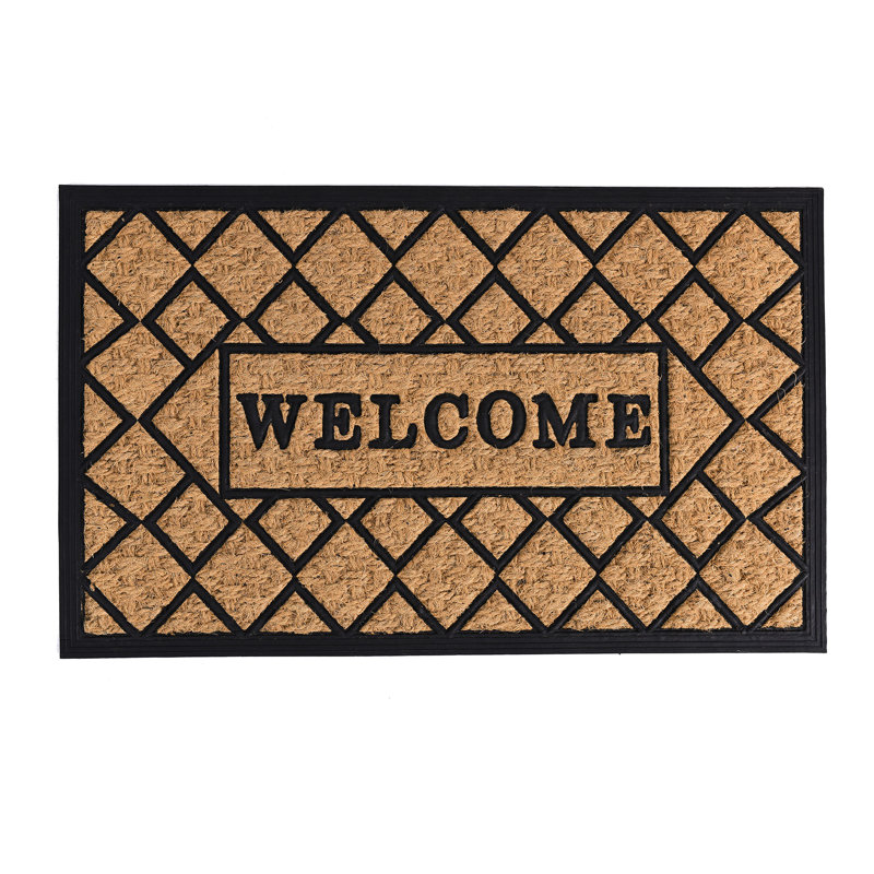 Simple élégance coco welcome 30 po x 18 po tapis de porte extérieur antidérapant Mariette