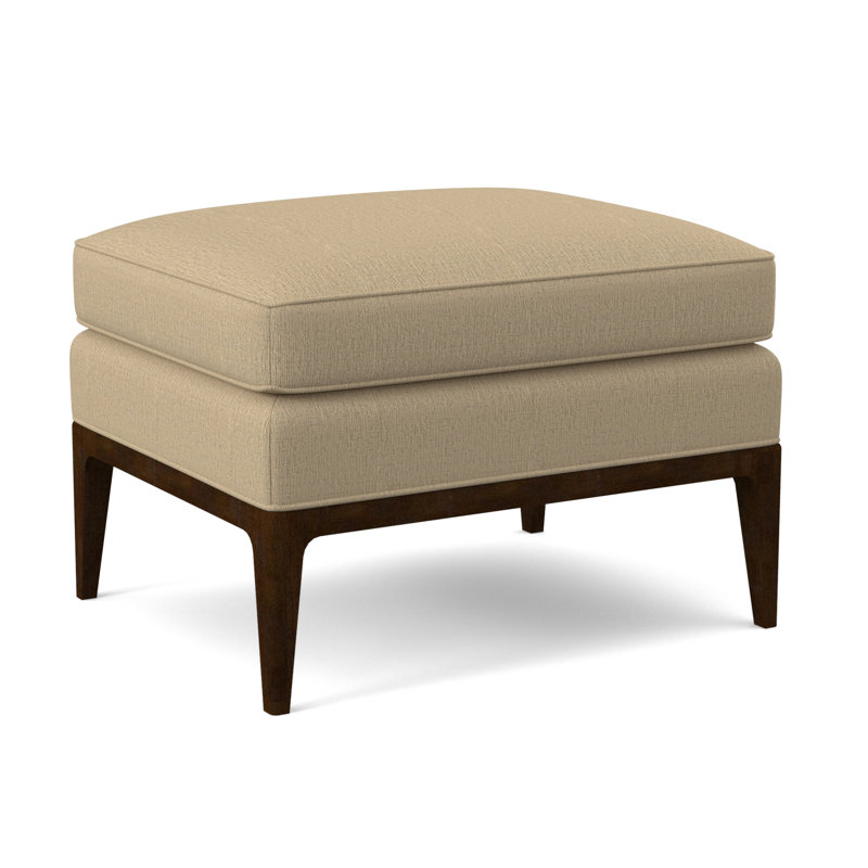 Claxton Ottoman, Margaret Uniform, American Walnut