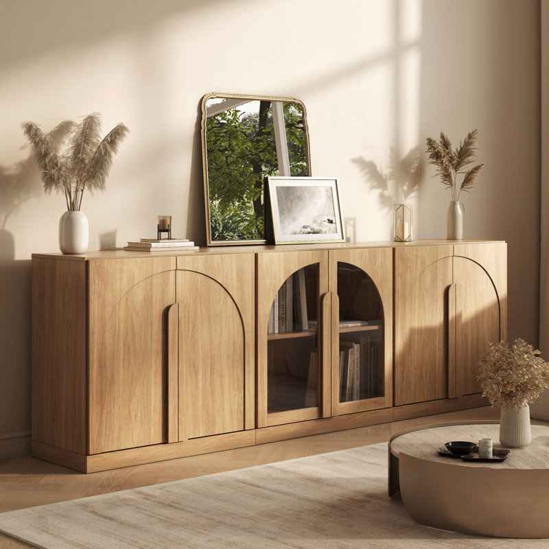 Modular 3Pcs Storage Cabinet with Adjustable Shelves, Camel, Bijou Camel ABB