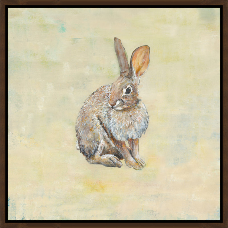 Cottontail Painting by Jack Richtman, Black Framed
