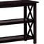 Table rectangulaire en profondeur, deux tablettes pour la table de transition, construction, solution de rangement pour tablettes