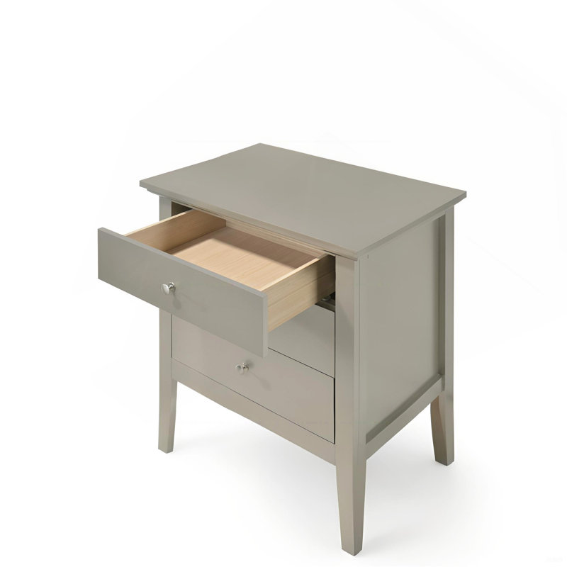 Chic Silver Champagne Nightstand, Champagne
