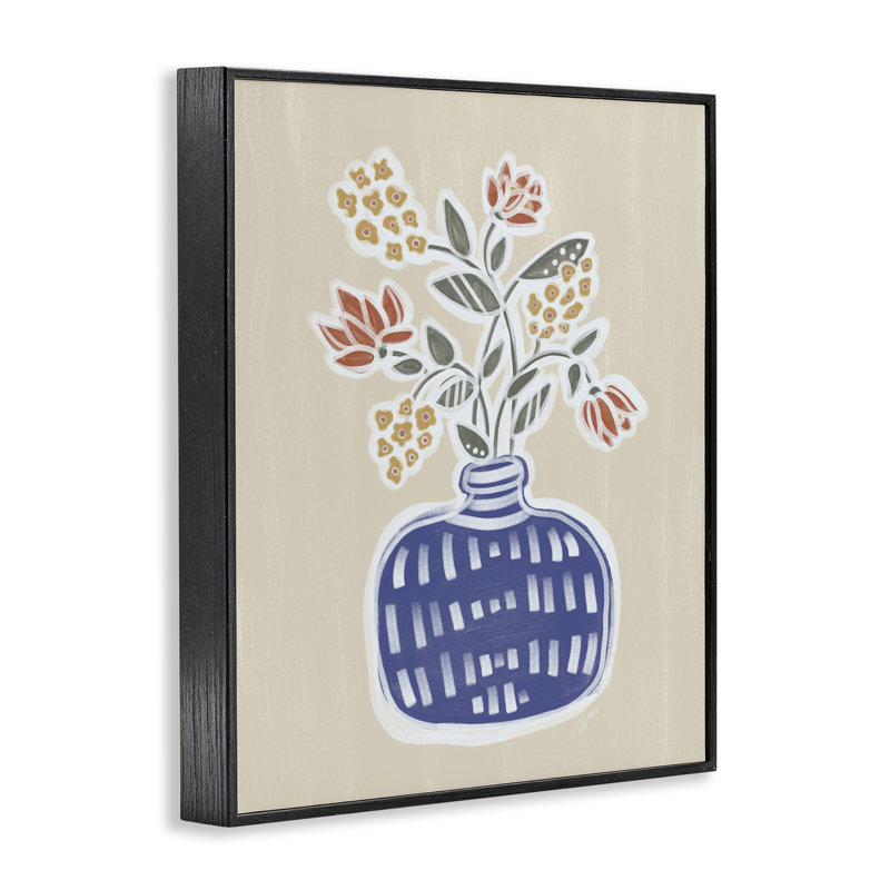 Giclée à motif de bouquet de fleurs Lucy, design par Beki Marquardt, H 14 po x l 11 po, Giclée encadrée noir minuit