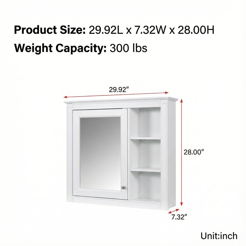 Mizani Bathroom Cabinet, White