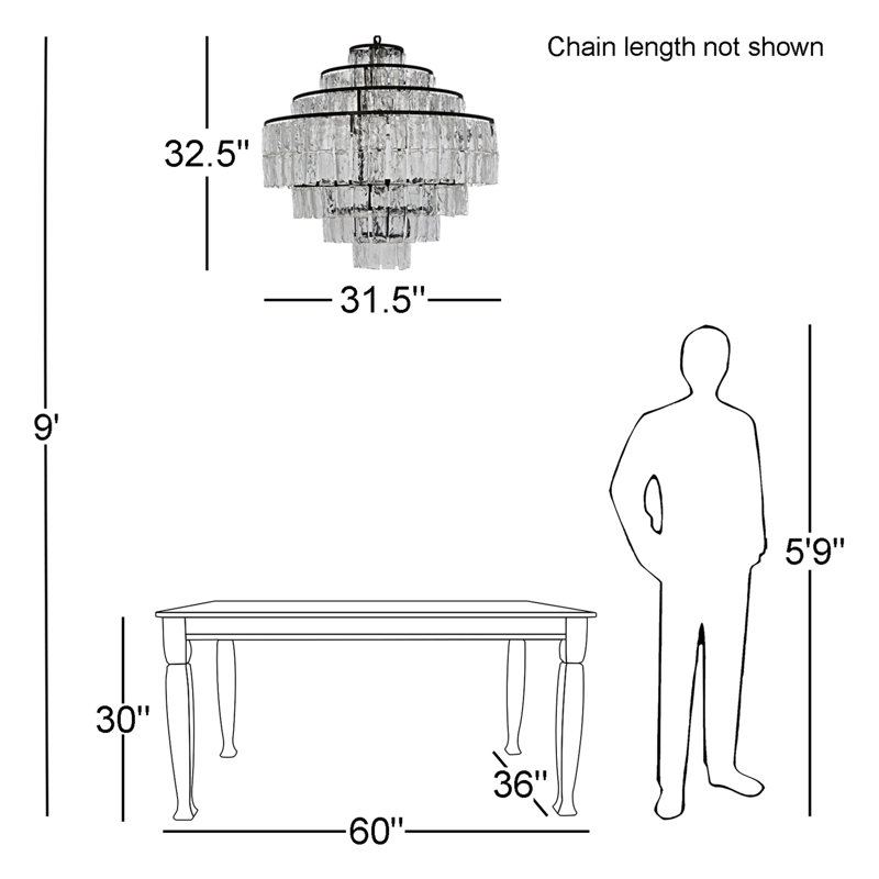 Satellite 8 - Light Tiered Chandelier