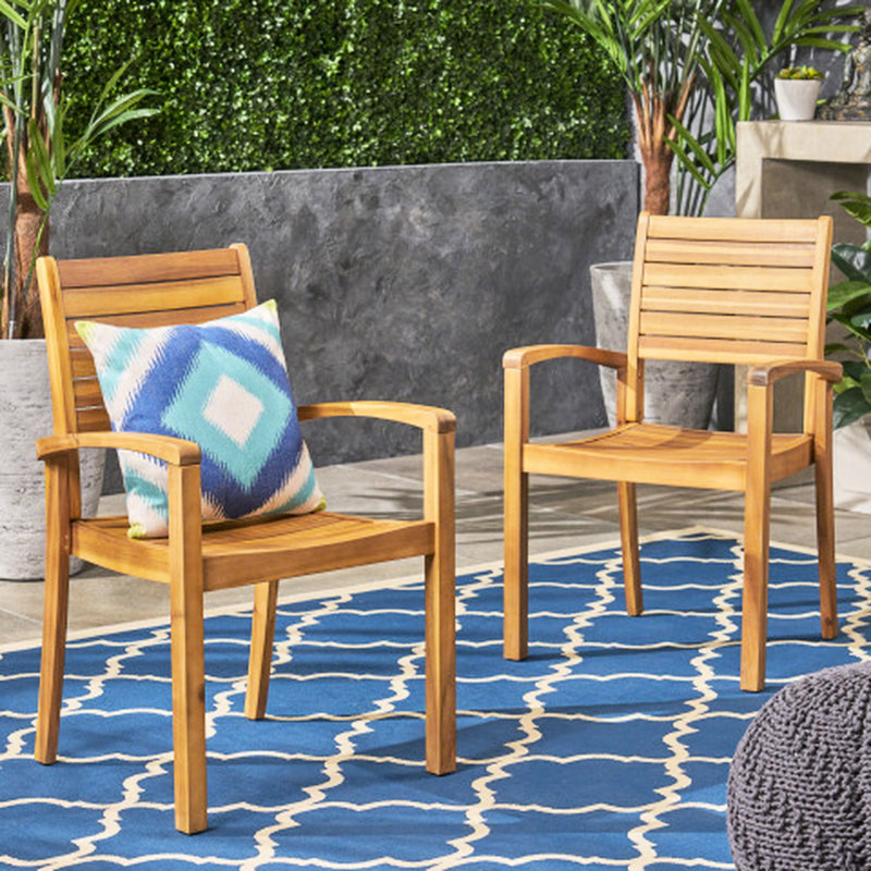 Les chaises de salle à manger en bois pour le patio et les chaises d'extérieur élégantes s'adaptent à tout décor de patio