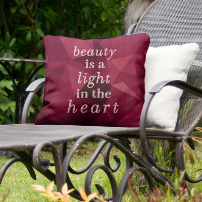 Coussin décoratif d’intérieur/d’extérieur d’inspiration beauté