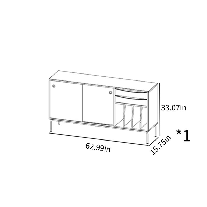 Armoire d'appoint moderne et intégrée