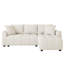 3 Seater Chenille Chaise End Sofa-1630232593