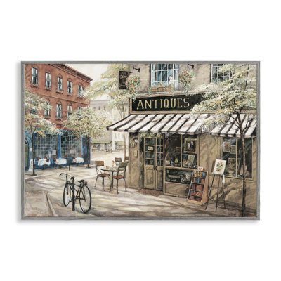  Cozy Town Antiques Shop Framed Giclee Art by Ruane Manning