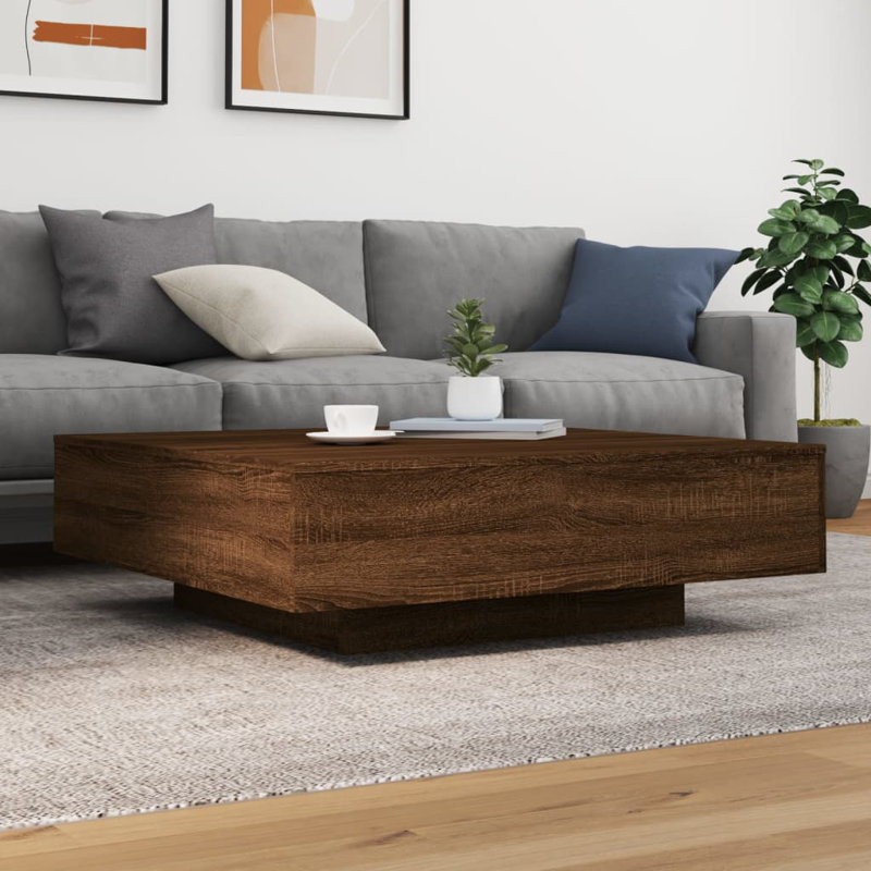 Table basse Jeetu, H 12,2 po x L 21,7 po x l 21,7 po, Noir