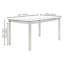  Table de salle à manger rectangulaire Sklar 63 po x 35 po Sklar | Pieds droits en acier inoxydable poli | 4 à 6 places assises | Mobilier de cuisine contemporain et moderne